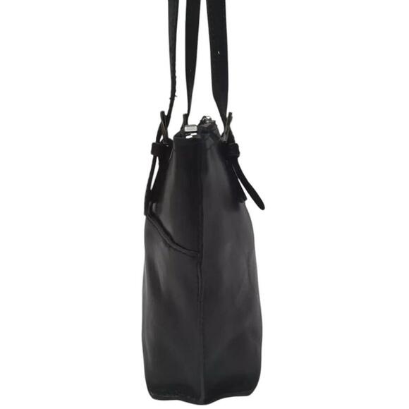 Hobo The Original Black Leather Double Handles Zip Tote Shoulder Bag - Picture 6 of 14